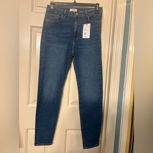 Forever 21 Jeans Retro high rise Skinny Medium Wash Denim sz 31 NWT